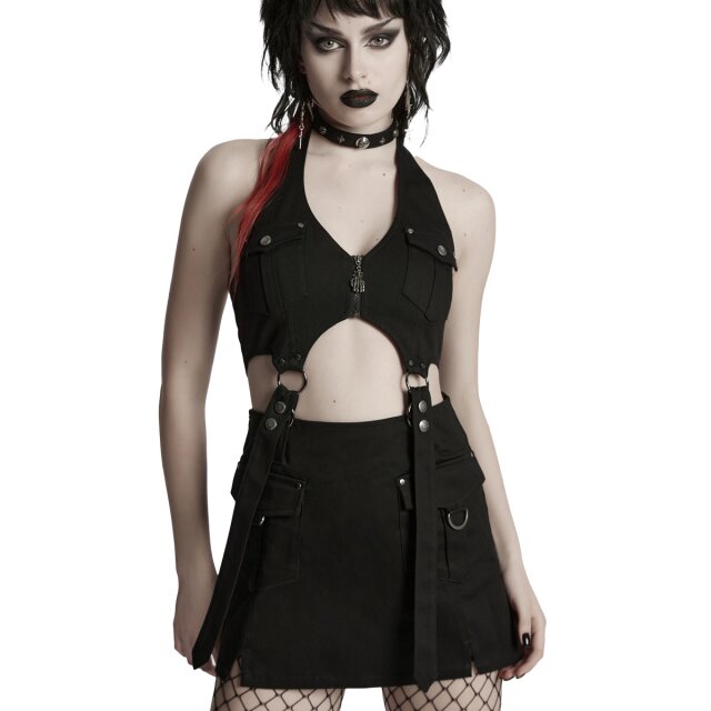 Punk Rave 2in1 Minikleid Urban Unit im Tech Wear Stil XXL