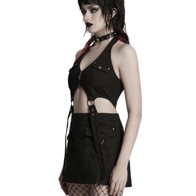 Punk Rave 2in1 Minikleid Urban Unit im Tech Wear Stil XXL