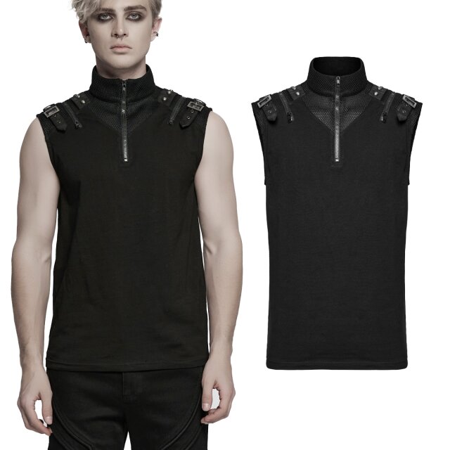 Ärmelloses Gothic-Tanktop von Punk Rave (WT-1009BK)...