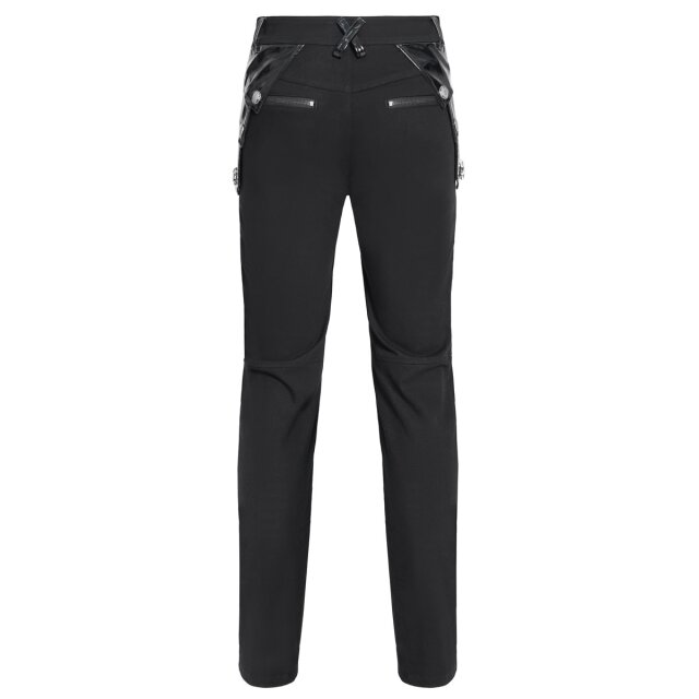 Devil Fashion Stretch-Jeans "Fast Lane Sins" mit Lack-Details M
