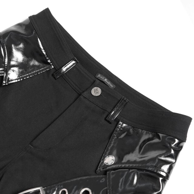 Devil Fashion Stretch-Jeans "Fast Lane Sins" mit Lack-Details S