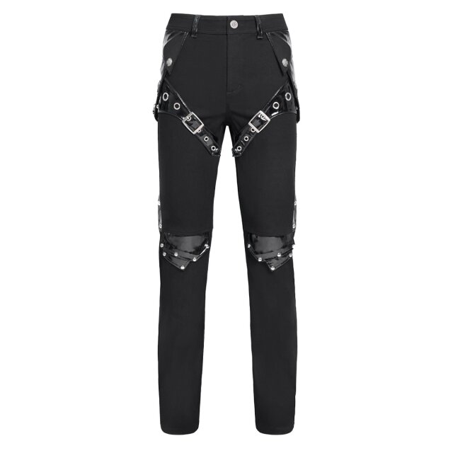 Devil Fashion Stretch-Jeans "Fast Lane Sins" mit Lack-Details S