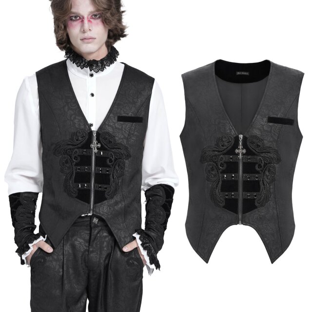 Dunkelromantische Herrenweste von Devil Fashion (WT097)...