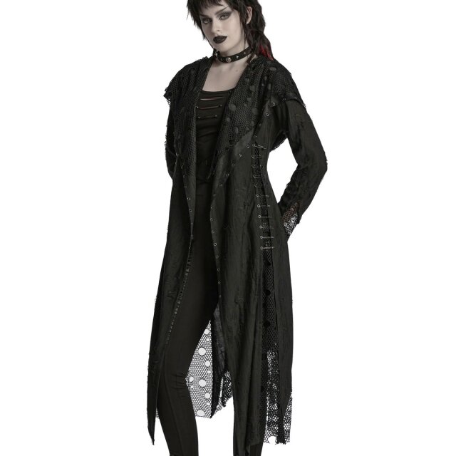 Dünner PUNK RAVE Fetzenmantel Until Dusk XL/XXL