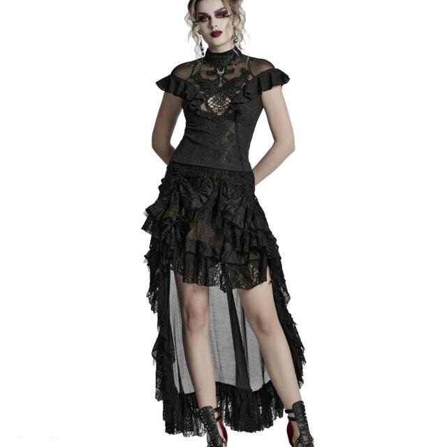 PUNK RAVE wandelbarer Volantrock Darkling Grace XL-XXL