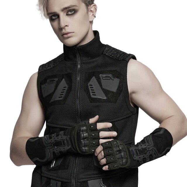 Fingerlose Punk Rave Cyber-Goth Handschuhe Core Grip