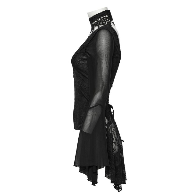 Punk Rave Langarmshirt Born Of Lace mit Spitzenchoker XL-XXL
