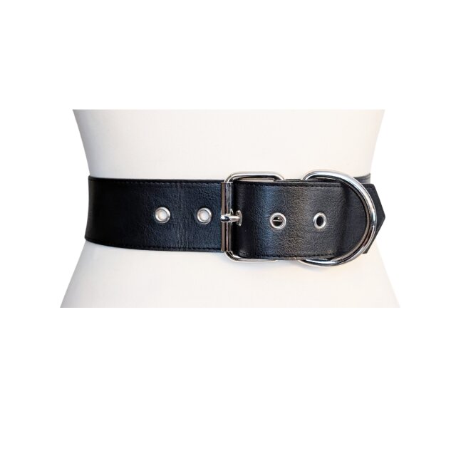 Unisex Kunstledergürtel Twofold Ties mit Kette und O-Ringen S