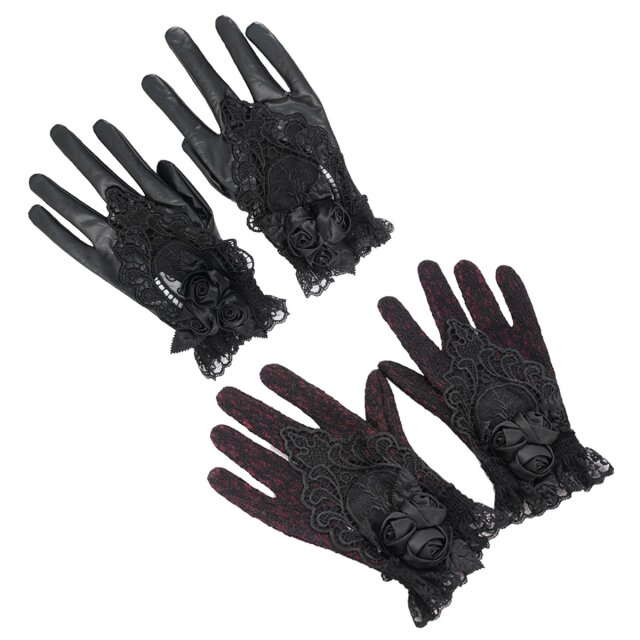 Eva Lady Gloves "Love Letter from the Crypt" in Two Colour Options