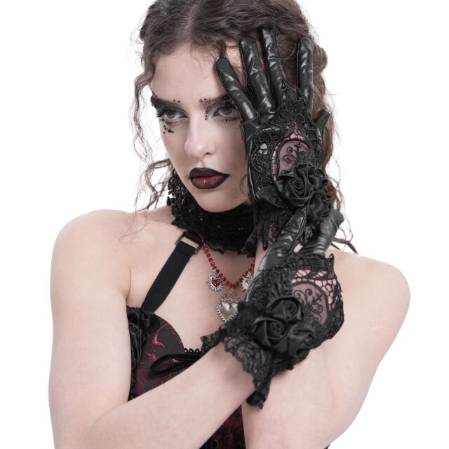 Eva Lady Gloves "Love Letter from the Crypt" in Two Colour Options