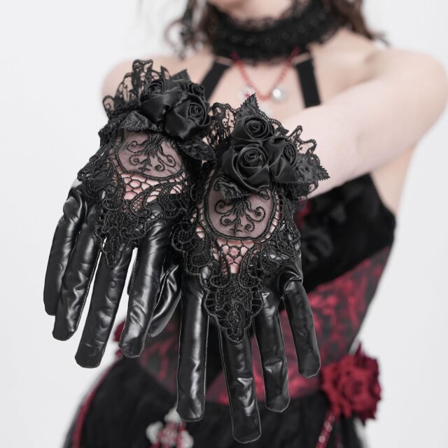 Eva Lady Gloves "Love Letter from the Crypt" in Two Colour Options