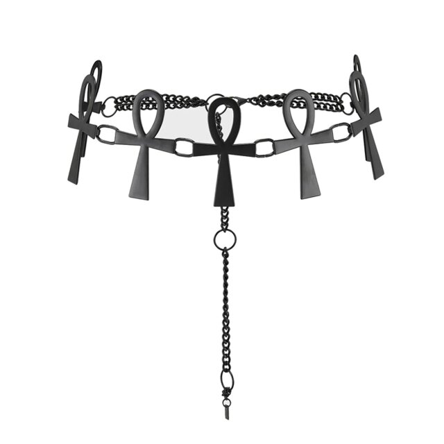 KILLSTAR Ankh Metallgürtel schwarz
