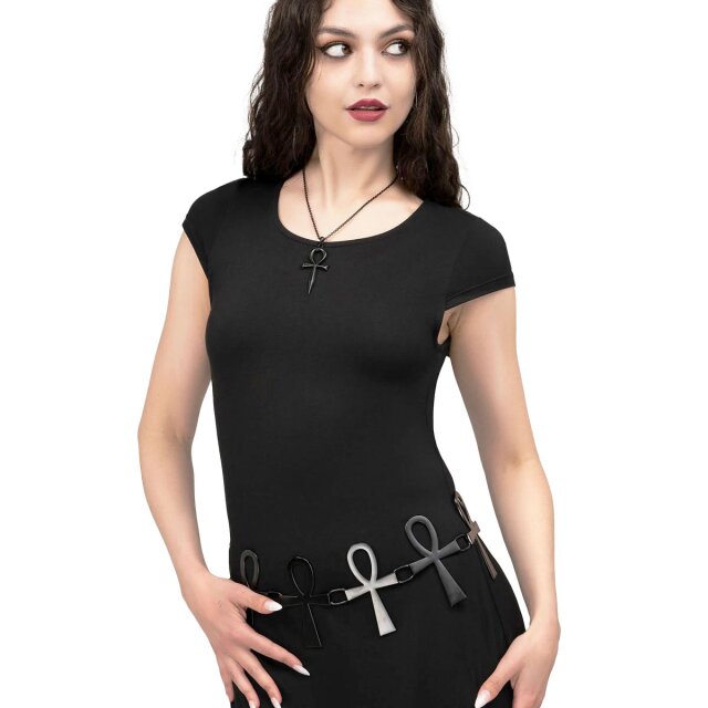 KILLSTAR Ankh Metallgürtel schwarz
