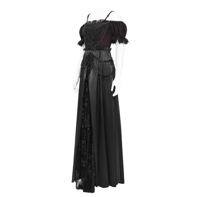 Floor-Length Victorian-Goth Dress Königin der Schatten M