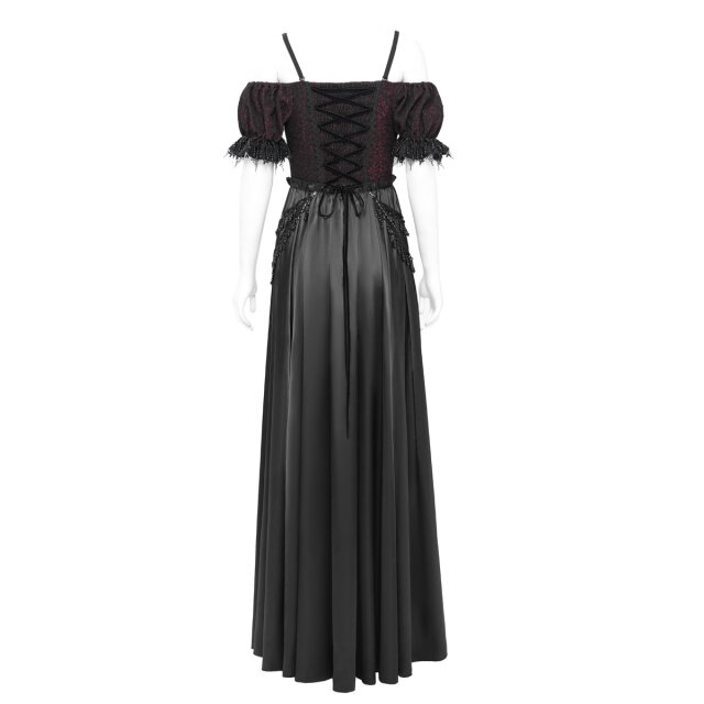 Floor-Length Victorian-Goth Dress Königin der Schatten M