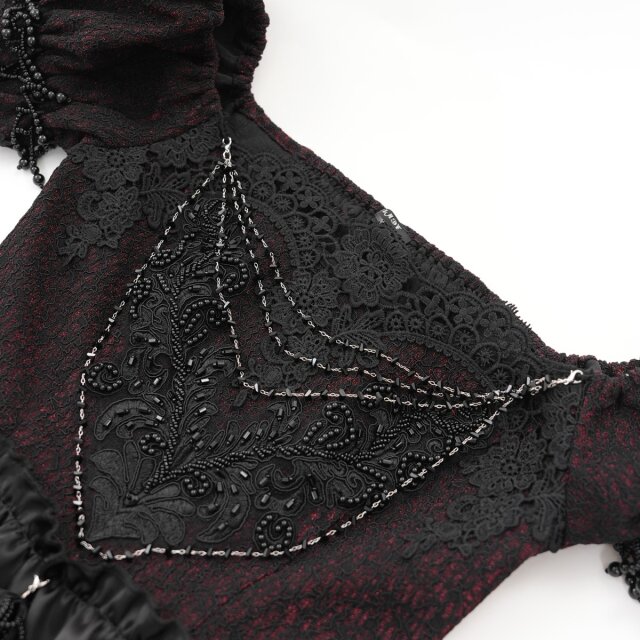 Floor-Length Victorian-Goth Dress Königin der Schatten M