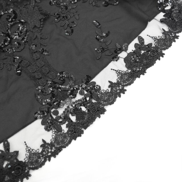 Floor-Length Victorian-Goth Dress Königin der Schatten M