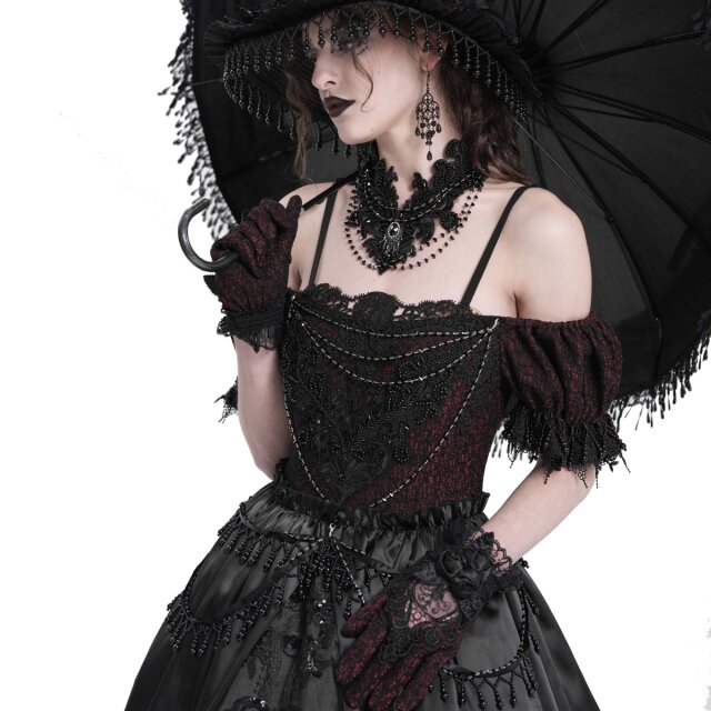Floor-Length Victorian-Goth Dress Königin der Schatten M