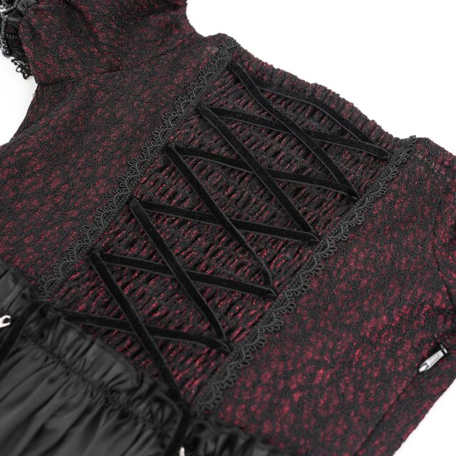 Floor-Length Victorian-Goth Dress Königin der Schatten M