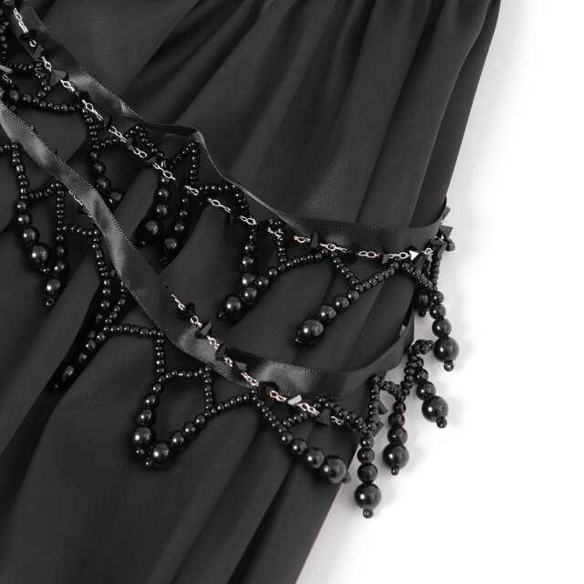 Bodenlanges Victorian-Goth Kleid Königin der Rosen XL