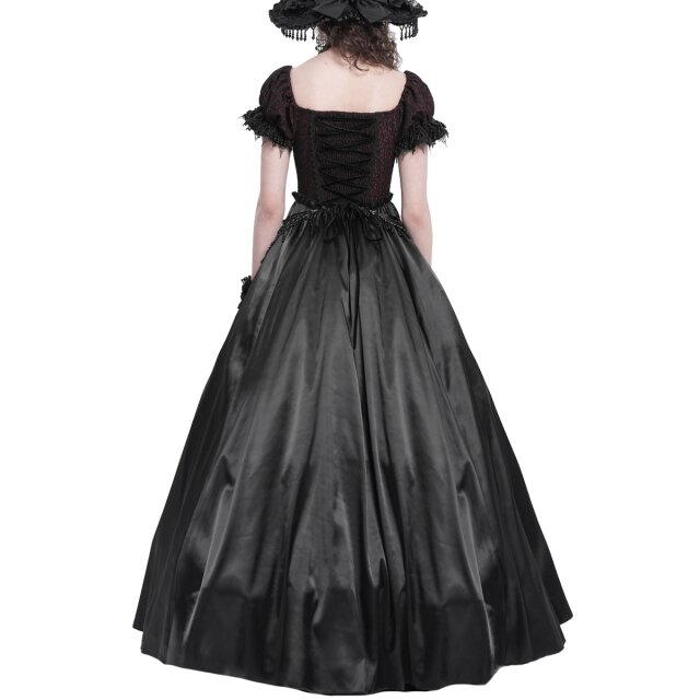 Bodenlanges Victorian-Goth Kleid Königin der Rosen XL