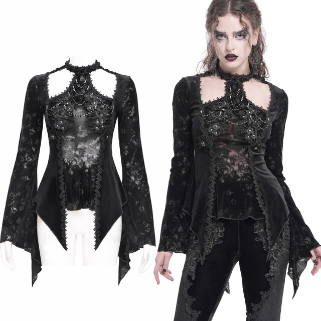 Seductively gothic Eva Lady long-sleeved shirt (ETT04101)...