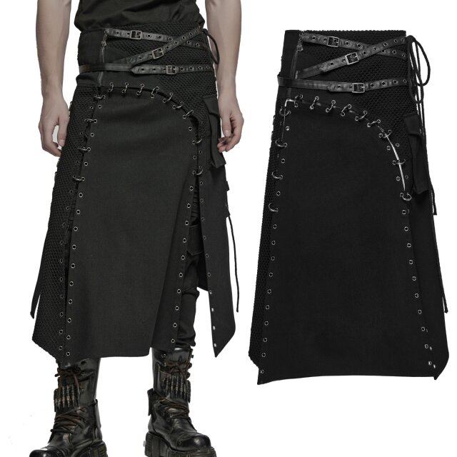 Rockig-punkiger Endzeit Kilt von Punk Rave (WQ-872BK)...