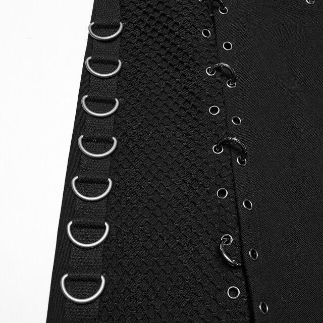 Wandelbarer PUNK RAVE Kilt Iron Nomad mit Ringen & Ösen XL