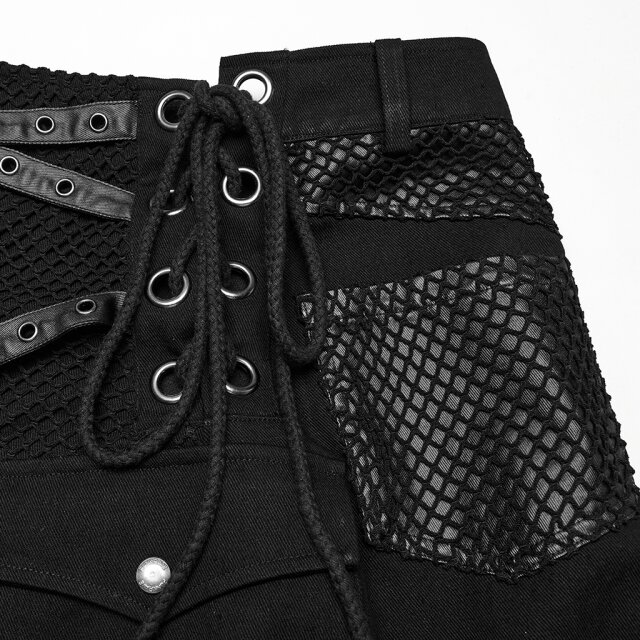 Wandelbarer PUNK RAVE Kilt Iron Nomad mit Ringen & Ösen XL