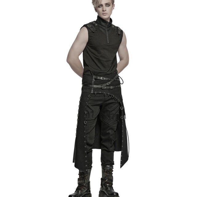 Wandelbarer PUNK RAVE Kilt Iron Nomad mit Ringen & Ösen XL