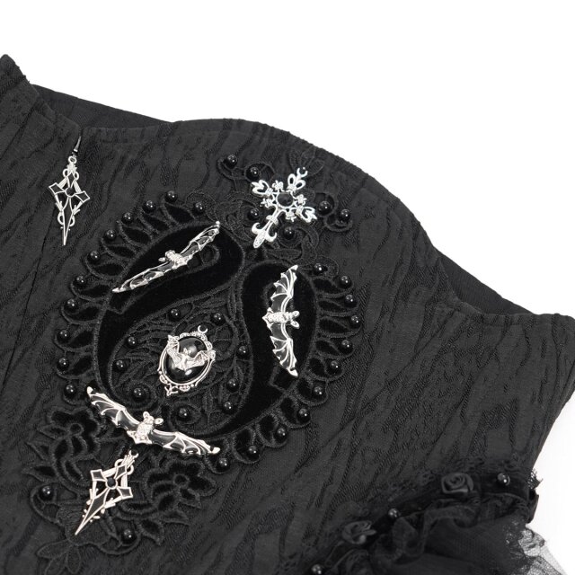 Gothic Korsage Batwing-Serenade mit Tüll-Rock 3XL-4XL