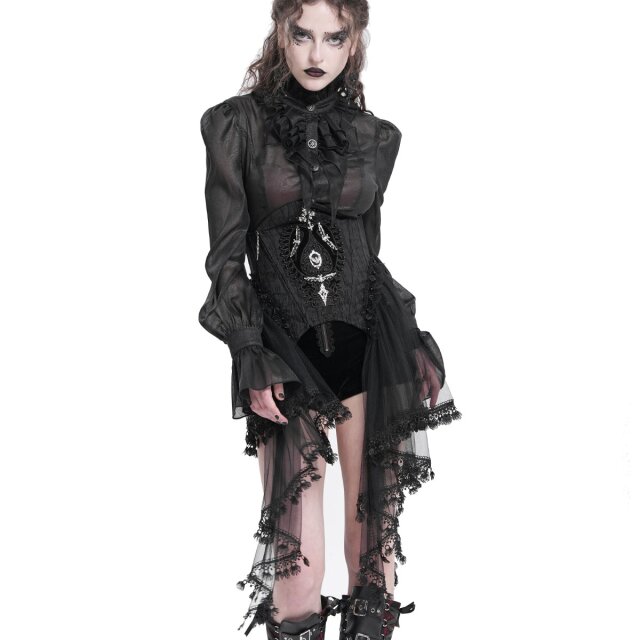 Gothic Korsage Batwing-Serenade mit Tüll-Rock 3XL-4XL