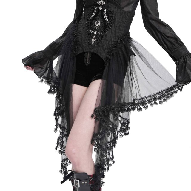 Gothic Korsage Batwing-Serenade mit Tüll-Rock 3XL-4XL