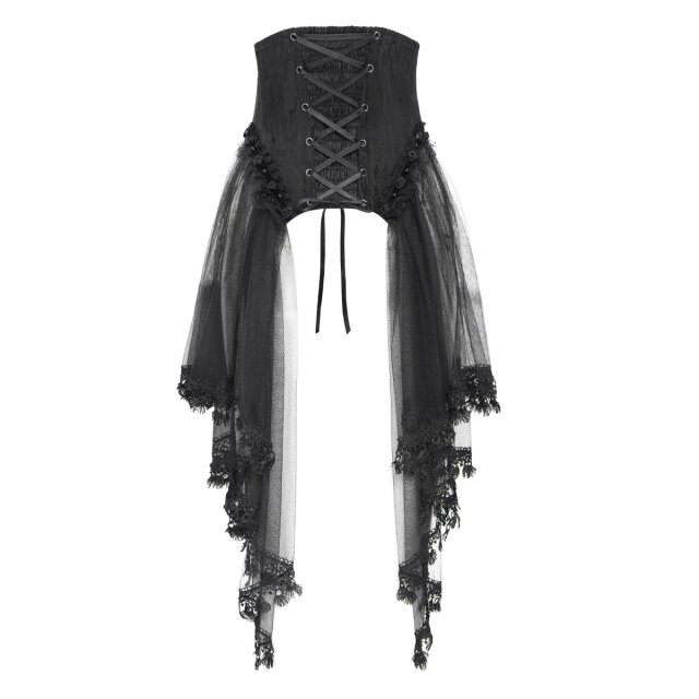 Gothic Korsage Batwing-Serenade mit Tüll-Rock 3XL-4XL