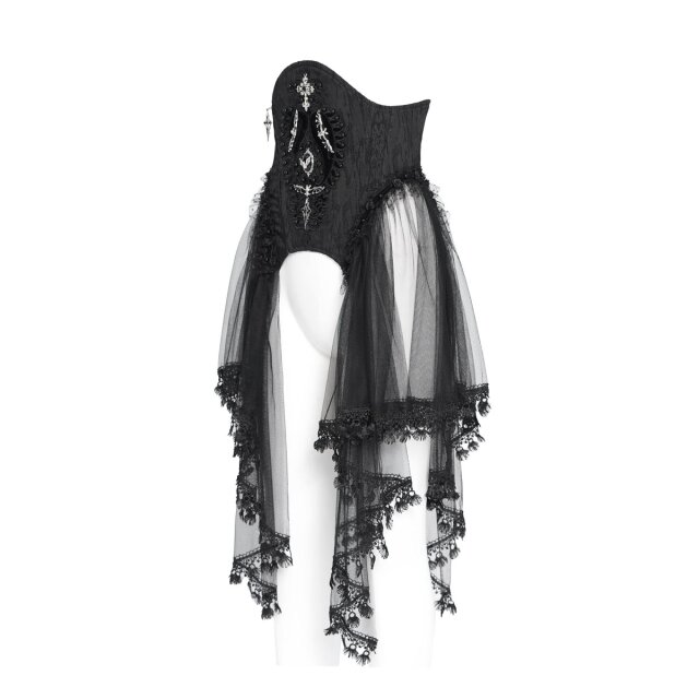 Gothic Korsage Batwing-Serenade mit Tüll-Rock M-L