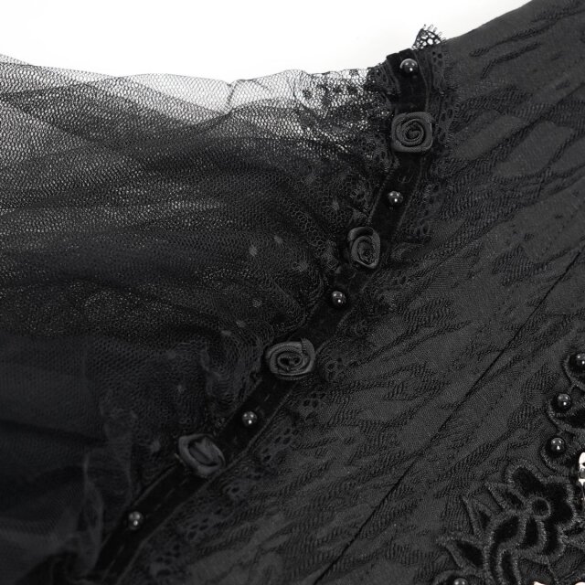 Gothic Korsage Batwing-Serenade mit Tüll-Rock M-L