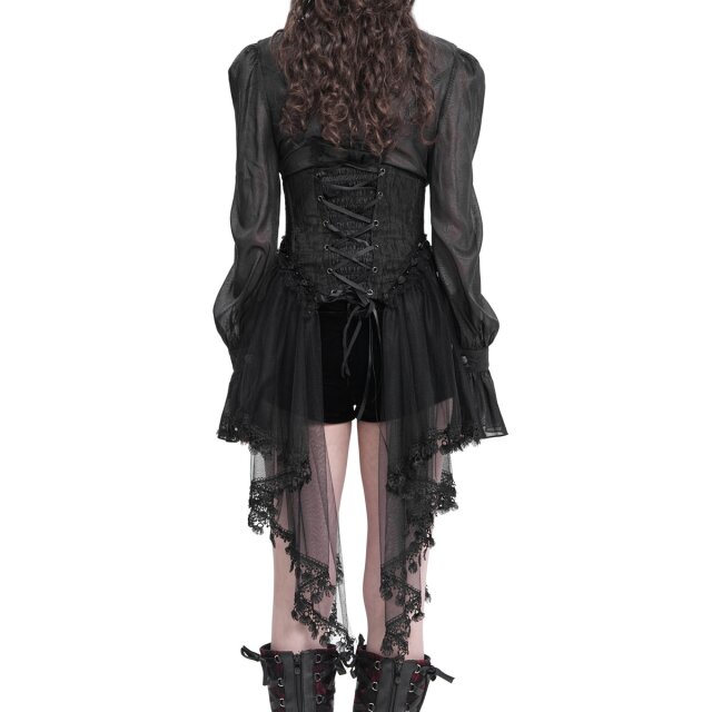 Gothic Korsage Batwing-Serenade mit Tüll-Rock M-L