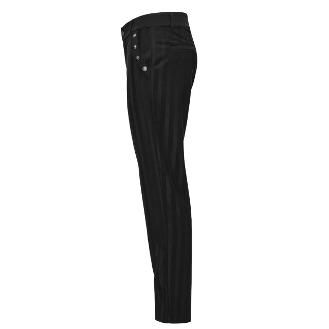 Elegante PUNK RAVE Hose Railway Dandy mit Blockstreifen S