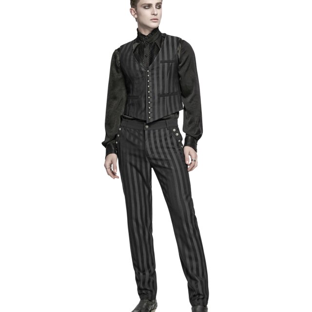 Elegante PUNK RAVE Hose Railway Dandy mit Blockstreifen S