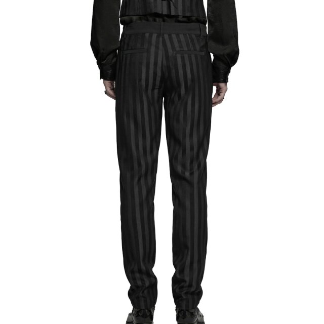Elegante PUNK RAVE Hose Railway Dandy mit Blockstreifen XXL