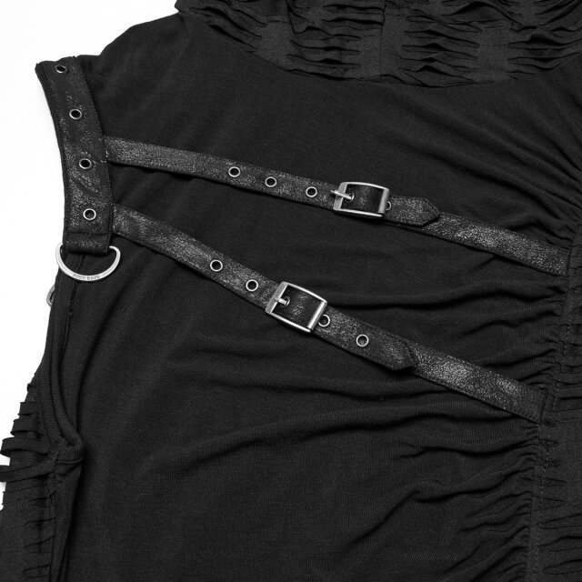PUNK RAVE Apokalypse-Tanktop Torn Future mit Kapuze XXL-3XL