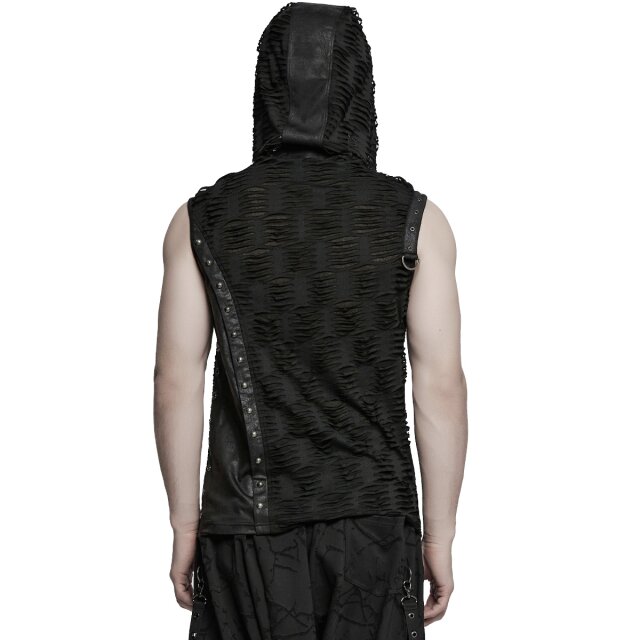 PUNK RAVE Apokalypse-Tanktop Torn Future mit Kapuze XXL-3XL
