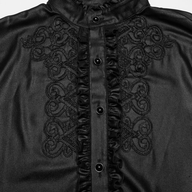 Elegant Victorian-Goth Shirt Masque de Minuit