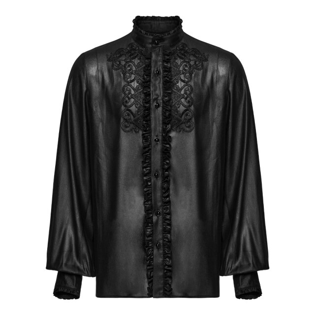 Elegant Victorian-Goth Shirt Masque de Minuit