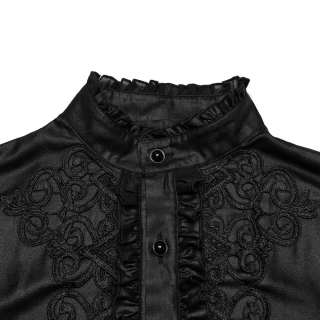 Elegantes Victorian-Goth Hemd Masque de Minuit 5XL