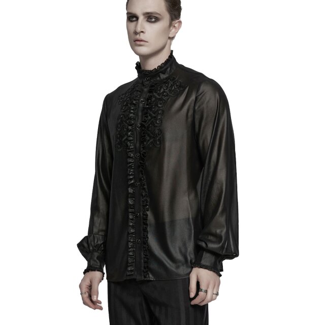 Elegantes Victorian-Goth Hemd Masque de Minuit 5XL