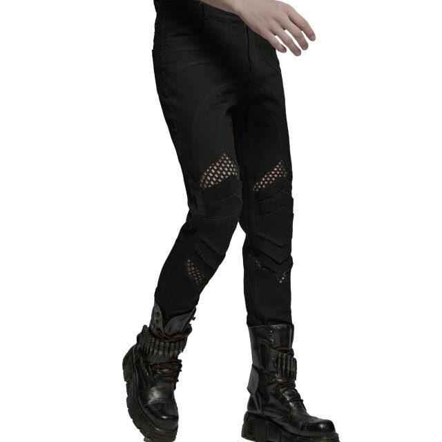 PUNK RAVE Gothic Jeans Backstage Chaos mit Netz L