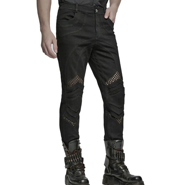 PUNK RAVE Gothic Jeans Backstage Chaos mit Netz L