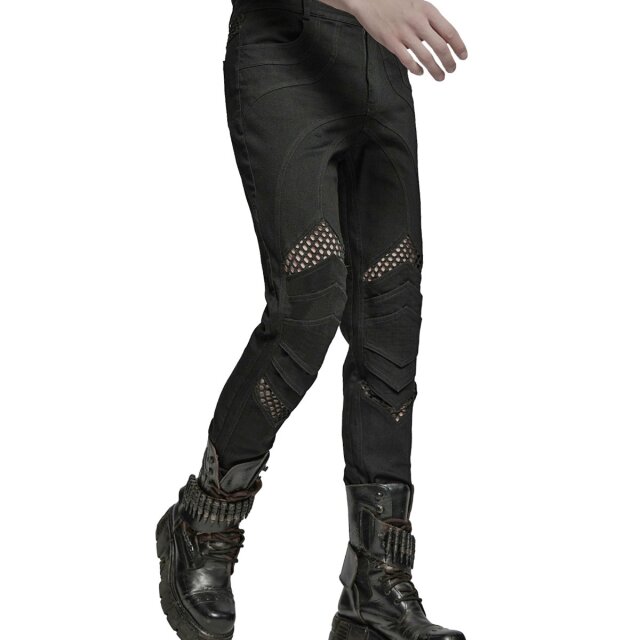 PUNK RAVE Gothic Jeans Backstage Chaos mit Netz M