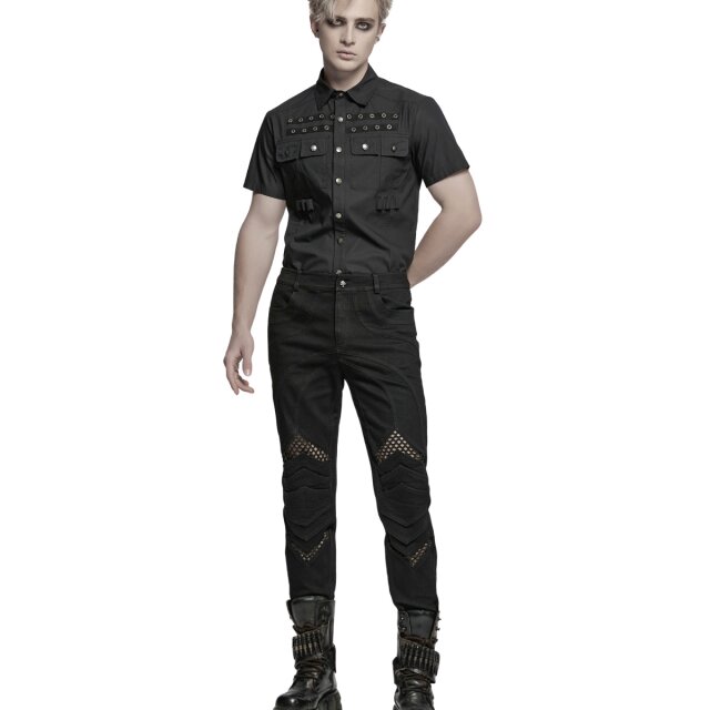 PUNK RAVE Gothic Jeans Backstage Chaos mit Netz M